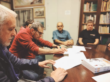 Josep Paytubí i Carles Capellas del SGIM, en un moment de la signatura del conveni.