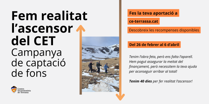 Campanya de captació de fons: fem realitat l'ascensor del CET!