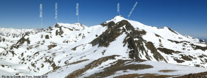 Pic Coma del Forn (2.633 m) i Ventolau (2.853 m) a la Vall de Cardós
