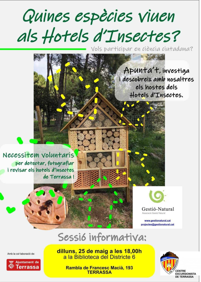 Sessió informativa 'Quines espècies viuen als Hotels d'insectes?'