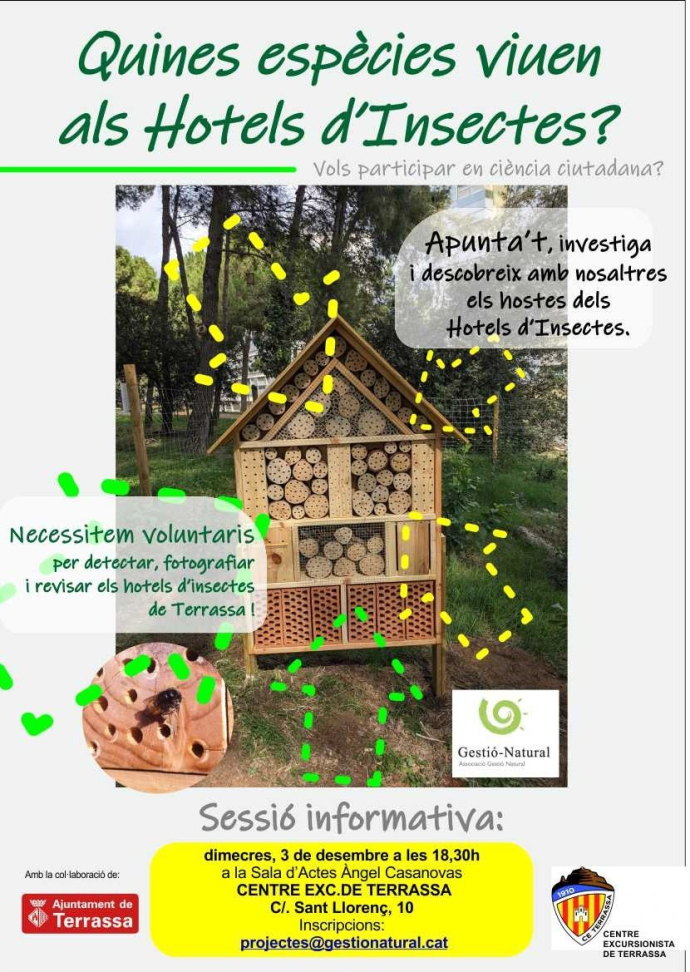 Sessió informativa 'Quines espècies viuen als Hotels d'insectes?'