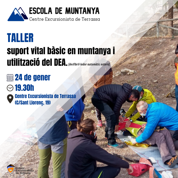 Taller de suport vital bàsic en muntanya utilització del DEA