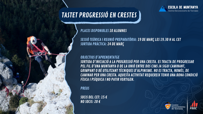 Tastets 2023-2024 · Progressió en crestes
