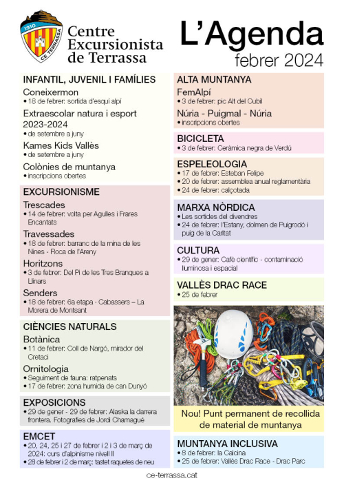 L'agenda: Febrer 2024
