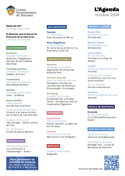 L'agenda: Octubre 2024