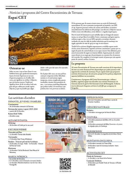 Espai CET: Octubre 2023