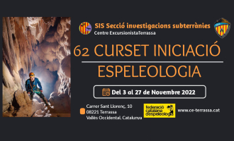 62è Curs d’iniciació a l’espeleologia