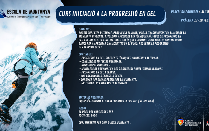 Curs d'iniciació a l'escalada en gel