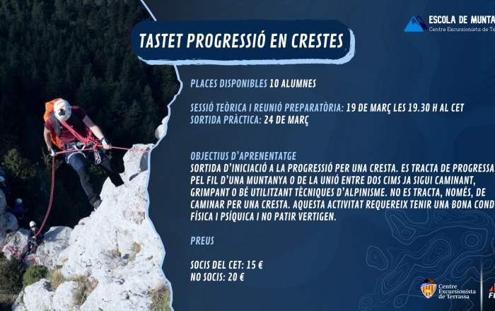 Tastets 2023-2024 · Progressió en crestes